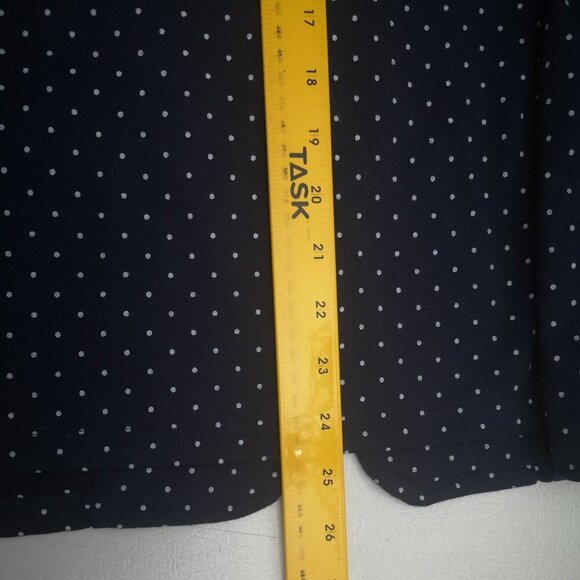 Tradition Ladies Size Large Full Zip Terry Lined Navy & White Polka Dot Blazer - Picture 11 of 11